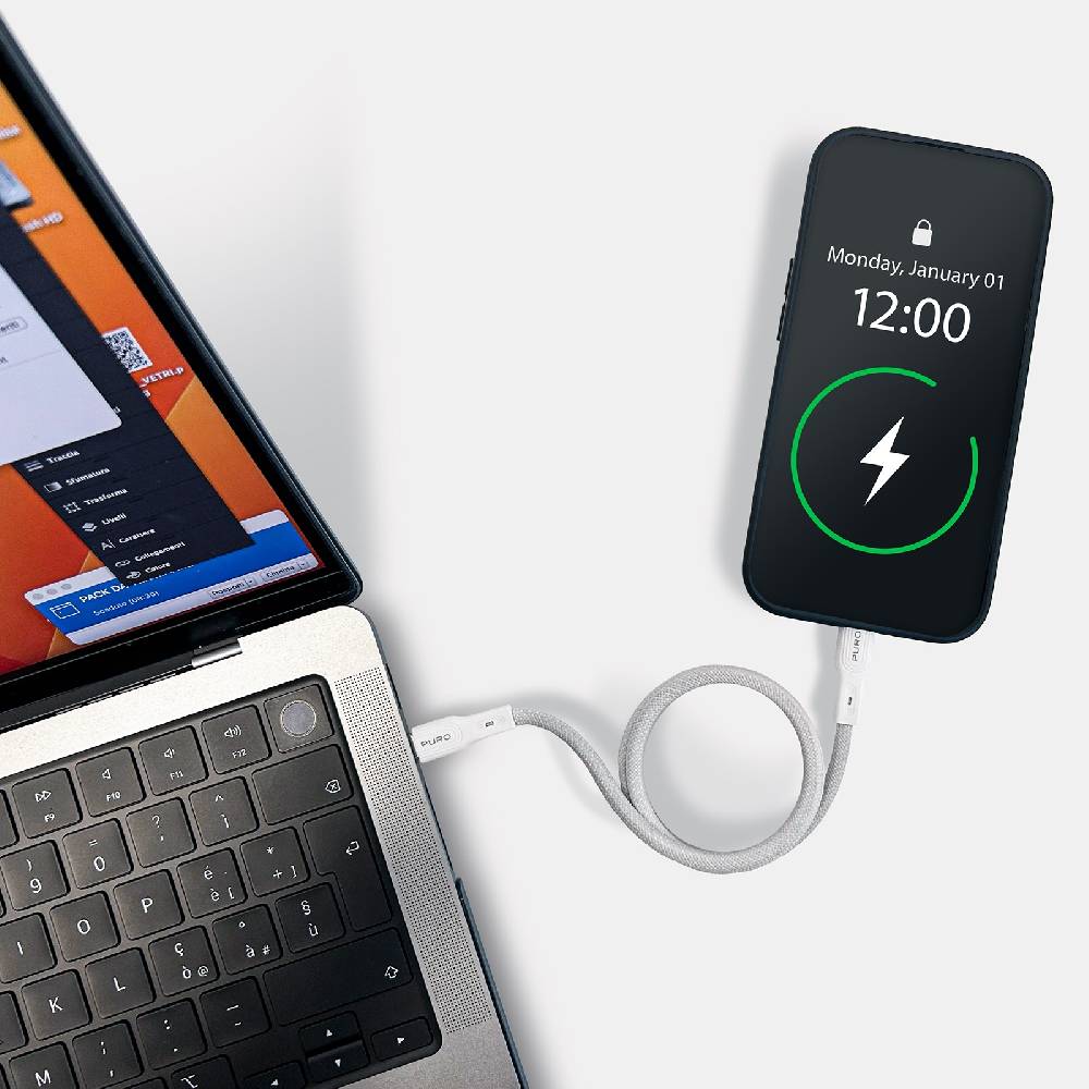 Puro Cavo magnetico di Ricarica e Sincronizzazione 60W USB-C – USB-C 1m Novità