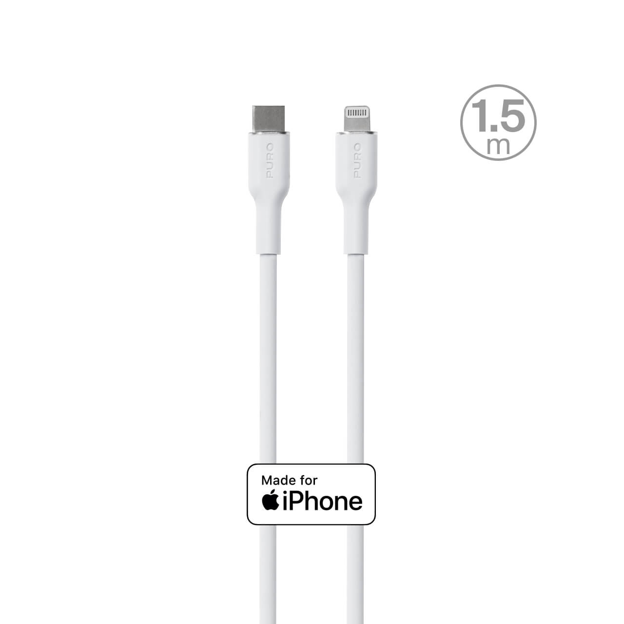 Puro Cavo di ricarica e sincronizzazione SOFT da USB-C a Lightning 1,5m Saldi