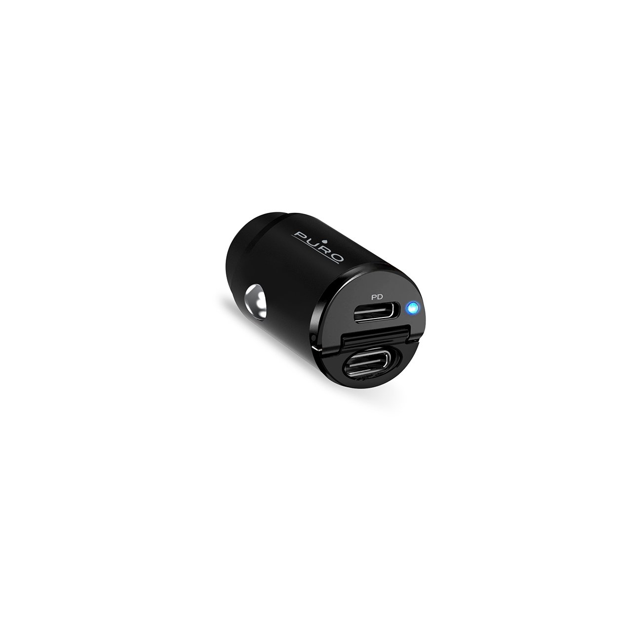 Puro Mini Carica Batterie da Auto “Bullet” 2 porte USB-C Fast Charging e Power Delivery 30W 2025