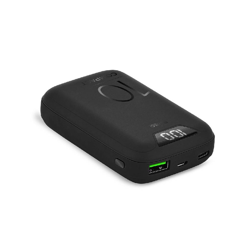 Puro Power bank Compact Display 10.000 mAh con porta USB-A e USB-C Convenienza