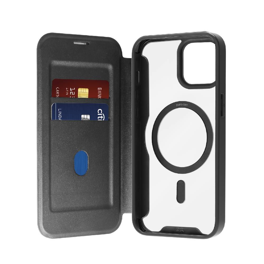 Puro Custodia Book Mag per iPhone 15 Plus Moda