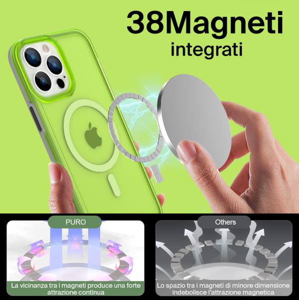 Puro Cover Impact Mag per iPhone 12 e 12 Pro Spedizione Gratuita