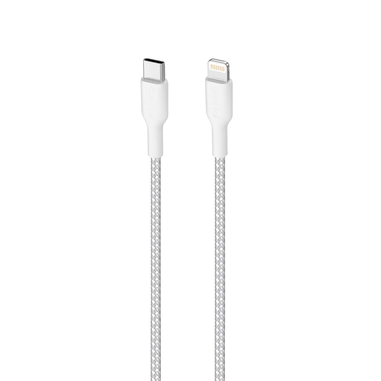 Puro Cavo di ricarica e sincronizzazione Fabric Ultra-Strong 20W da USB-C a Lightning 2 M Moda