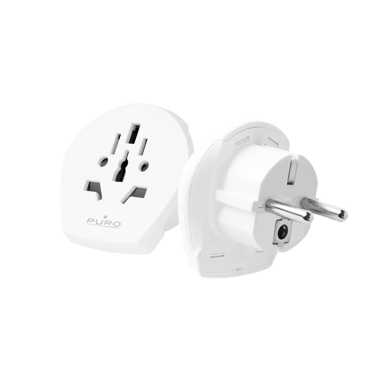 Puro Adattatore universale da viaggio Schuko UE 90 paesi Negozio