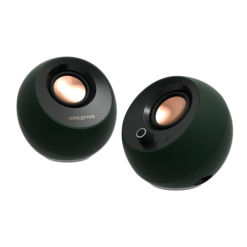 Creative Pebble Pro Altoparlanti minimalisti USB-C 2.0 per computer con Bluetooth® 5.3 e illuminazione RGB personalizzabile