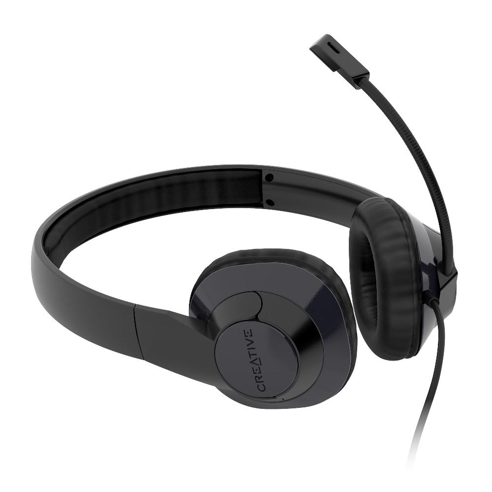 Creative HS-720 V2 Cuffie USB con microfono a condensatore con cancellazione del rumore e telecomando a cavo con pulsante di disattivazione del microfono per le videochiamate Sconto