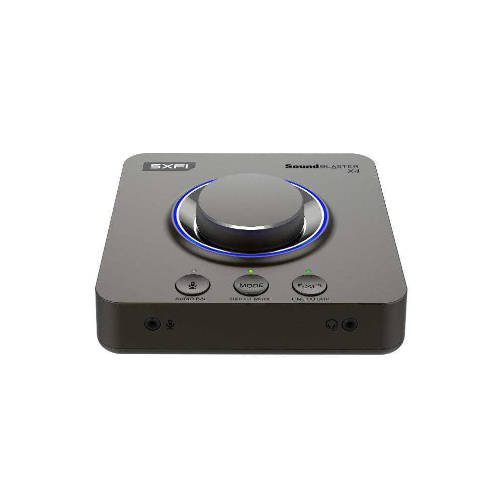 Creative Sound Blaster X4 Scheda audio DAC e amplificatore USB esterno 7.1 ad alta risoluzione con tecnologia Super X-Fi® e SmartComms Kit Nuova
