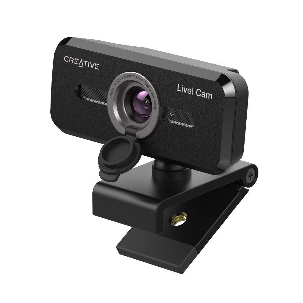 Creative Live Cam Sync 1080p V2 Webcam full HD con disattivazione automatica del microfono e cancellazione del rumore per le videochiamate Promozione Limitata