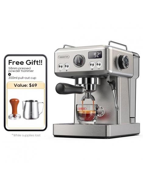 HiBREW H10A Macchina per caffè espresso semiautomatica pressione 19 bar montalatte temperatura regolabile brocca da 350 ml Qualità Garantita
