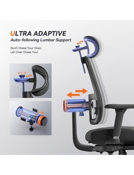 NEWTRAL MagicH-BPro Sedia ergonomica con poggiapiedi schienale con poggiatesta che si segue automaticamente Acquista Ora
