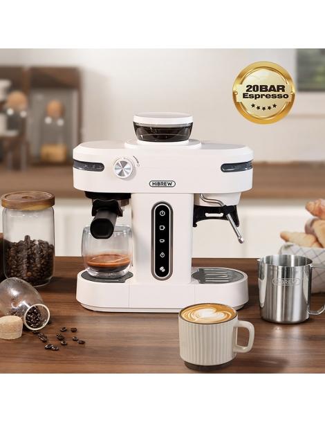 HiBREW H14 Macchina per caffè espresso 20 bar ad alta pressione impostazione macinacaffè a 15 marce - Beige Promozione Limitata