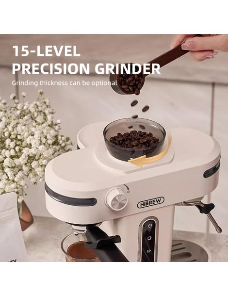 HiBREW H14 Macchina per caffè espresso 20 bar ad alta pressione impostazione macinacaffè a 15 marce - Beige Promozione Limitata