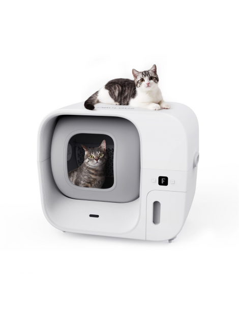 Furbulous Lettiera automatica per gatti con controllo tramite app 60 litri sicura per più gatti e con deodorante - Bianco Fino Al -60%