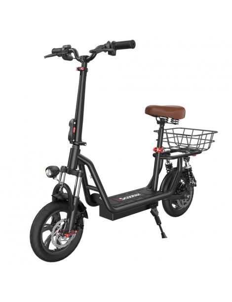 iScooter i12 Monopattino elettrico con sedile e cestino posteriore motore da 500W batteria da 36V 7 5Ah pneumatico da 12" Economico