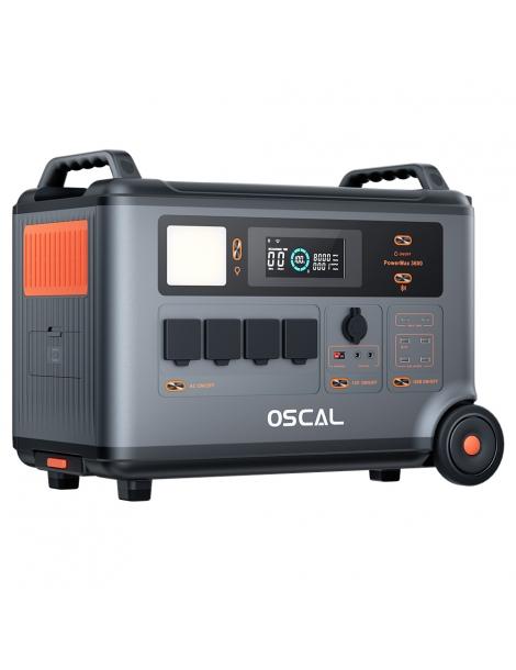 Oscal PowerMax 3600 Stazione di alimentazione robusta batteria LiFePO4 da 3600Wh a 57600Wh 14 uscite Italia