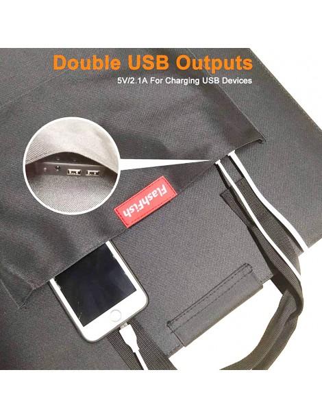 Flashfish SP 18V 100W Pannello Solare Portatile Doppio Caricatore Solare USB Pieghevole Negozi Online
