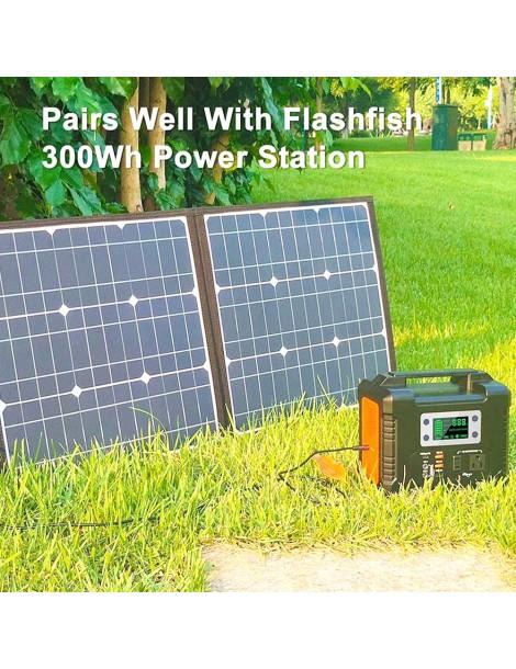 Flashfish SP 18V 100W Pannello Solare Portatile Doppio Caricatore Solare USB Pieghevole Negozi Online