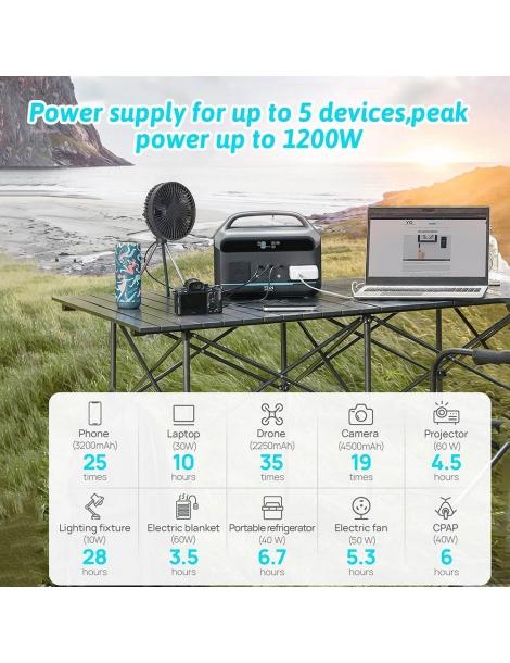 DaranEner NEO300 Pro Centrale Elettrica Portatile batteria LiFePO4 da 299Wh uscita 600W 5 porte 4 modalità LED Shopping Online