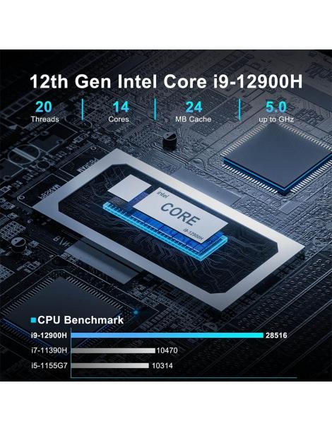 GEEKOM XT12 Pro Mini PC Intel Core i9-12900H 14 core fino a 5 0GHz 32GB RAM 1TB SSD Vendite Flash