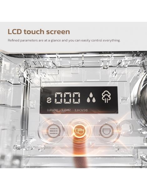 HiBREW H7A Macchina per caffè espresso 20 bar di pressione sistema a doppia caldaia macinino a 30 livelli Negozi Online
