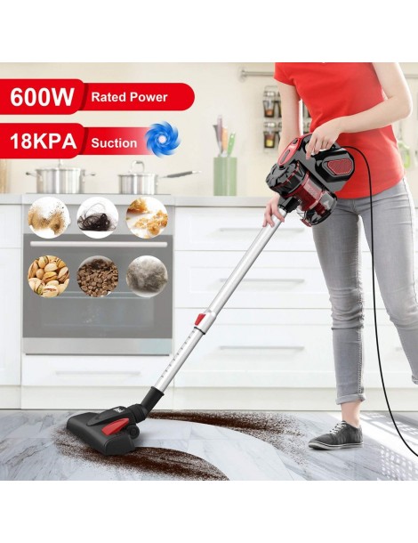 INSE I5 Aspirazione 18Kpa 600W Motore con filo Aspirapolvere portatile 1L Coppa polvere – Rosso Fino Al -60%