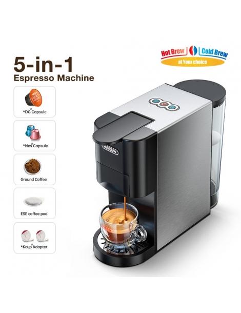 HiBREW H3A 5-in-1 Macchina da caffè 19 Bar di pressione modalità freddo/caldo serbatoio dell'acqua da 800 ml - argento Presa