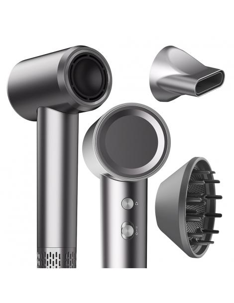 Micollme H6S Asciugacapelli con 2 bocchette asciuga i capelli medi in 2-3 minuti 59dB tecnologia a ioni negativi - grigio I Più Venduti