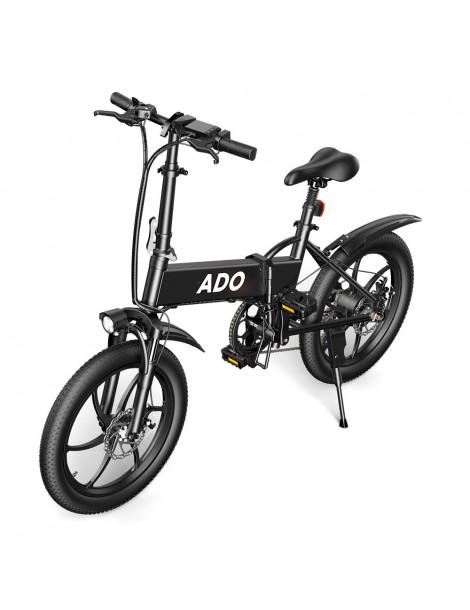 ADO A20+ 250W Bicicletta elettrica pieghevole Telaio 7 velocità Ingranaggi rimovibili Batteria agli ioni di litio 10 4 Ah - Nero In Linea