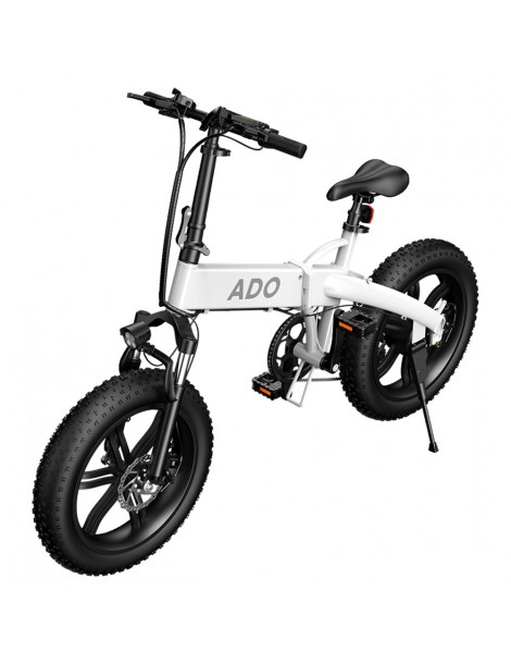 ADO A20F+ Bici Elettrica Pieghevole 250W Motore Mozzo senza Spazzole Batteria 36V 10.4Ah - Bianco Nuovo