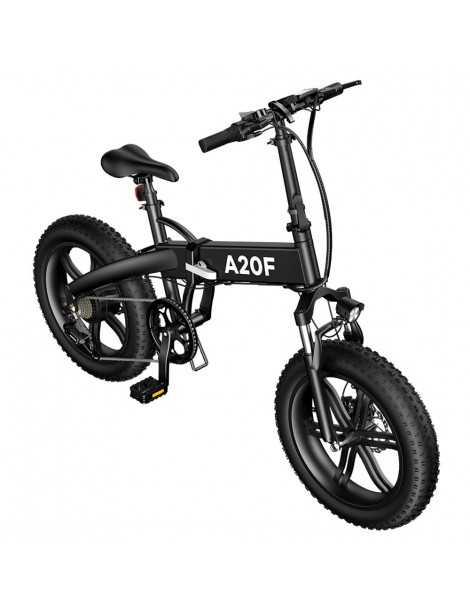 ADO A20F+ Bici Elettrica Pieghevole 250W Motore Mozzo senza Spazzole Batteria 36V 10.4Ah - Nero Qualità