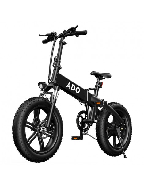 ADO A20F+ Bici Elettrica Pieghevole 250W Motore Mozzo senza Spazzole Batteria 36V 10.4Ah - Nero Qualità