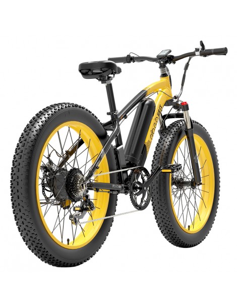 GOGOBEST GF600 26 Pollici Pneumatici Grassi Bicicletta Elettrica Pieghevole 1000W Motore 48V 13Ah Batteria - Nero Giallo Promozione