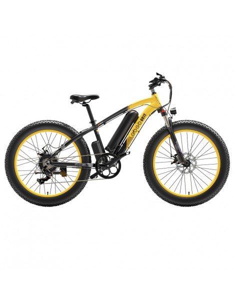 GOGOBEST GF600 26 Pollici Pneumatici Grassi Bicicletta Elettrica Pieghevole 1000W Motore 48V 13Ah Batteria - Nero Giallo Promozione