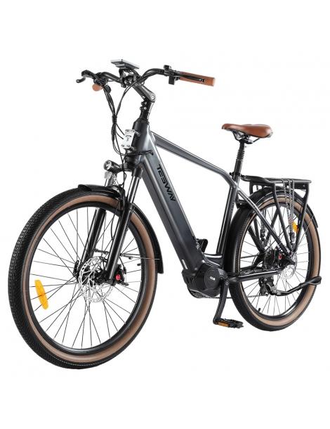 TESWAY COMET-M Bicicletta elettrica con motore centrale motore 500W batteria 48V 14Ah pneumatici 27 5*2 4 pollici - Grigio Vendita Calda