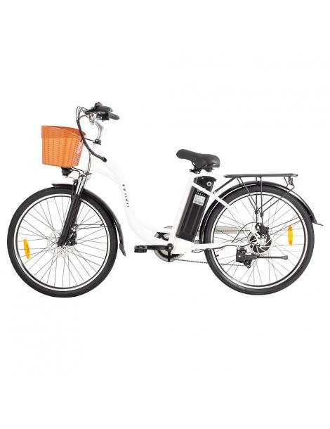 DYU C6 Bicicletta elettrica motore da 350W batteria da 12 5AH - Bianco Negozio