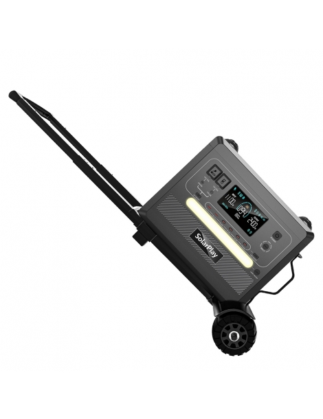 SolarPlay T01 Carrello pieghevole per la stazione di alimentazione portatile Q2401/Q2402/Q2501/Q2502 - Nero Pezzi Unici