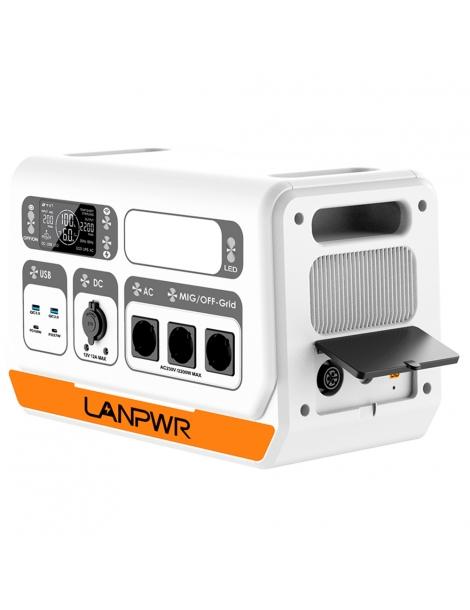 LANPWR 2200PRO 2200W Stazione di alimentazione portatile + 4x pannelli solari da 180W sistema solare da balcone Promozione Limitata
