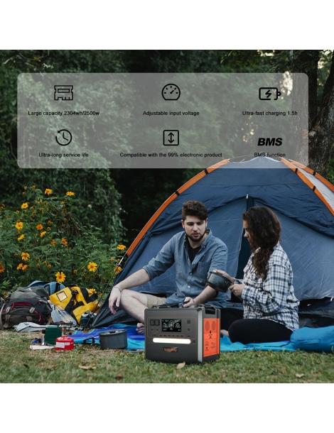 SolarPlay Q2402M 2304Wh Stazione elettrica portatile + SolarPlay T200 200W Pannello solare Affare Del Giorno