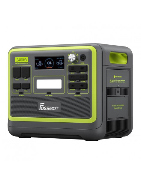 FOSSiBOT F2400 Generatore Solare Portatile da 2048Wh/2400W+SP200 18V 200W Pannello Solare Pieghevole - Verde Hotsell