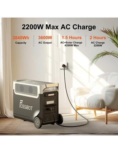 FOSSiBOT F3600 Pro 3840Wh Centrale Elettrica Portatile + 2* FOSSiBOT FB3840 Batteria Backup Elettrico Domestico Vendita Calda