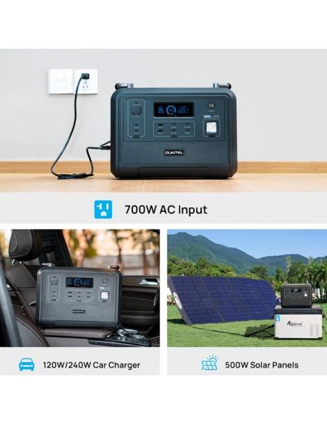 OUKITEL P1201E 960Wh 1200W Stazione di alimentazione portatile batteria LiFePo4 ricarica rapida in 1 5 ore luce LED Nuova