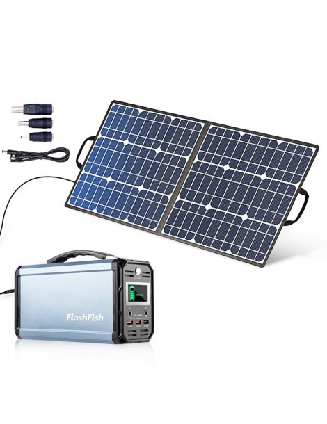 FlashFish SP50 18V/50W Pannello Solare Pieghevole Adattatore DC con Uscita 5V USB 18V DC Per Stazione Elettrica Vendita