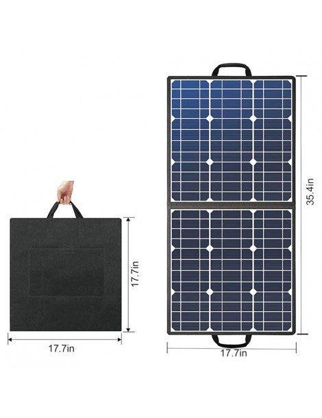 FlashFish SP50 18V/50W Pannello Solare Pieghevole Adattatore DC con Uscita 5V USB 18V DC Per Stazione Elettrica Vendita