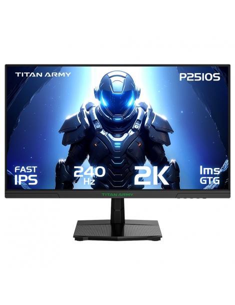 TITAN ARMY P2510S Flat Monitor da gioco 16:9 24 5 pollici Fast IPS QHD 240Hz 2K 1ms GTG Cura degli occhi VESA 100x100mm Soddisfazione Garantita