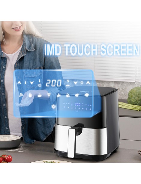 Sonifer SF1014 1450W 5L Friggitrice ad aria senza olio LED Touchscreen friggitrice elettrica Cestello antiaderente Offerte