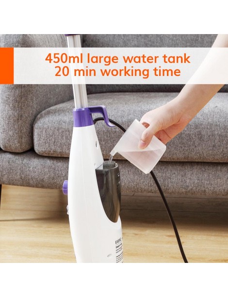 EASINE by ILIFE S50 1300W Mocio a Vapore Cablato 450ml Serbatoio dell'Acqua 10 Livelli Regolabili 120 Gradi Celsius Novità