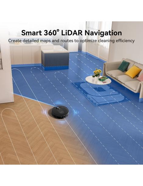Proscenic Q8 Aspirapolvere robot aspirazione 4200 Pa LiDAR Nav autonomia 200 minuti - Nero Vendite stagionali