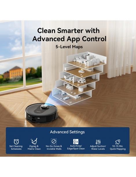 Proscenic Q8 Aspirapolvere robot aspirazione 4200 Pa LiDAR Nav autonomia 200 minuti - Nero Vendite stagionali