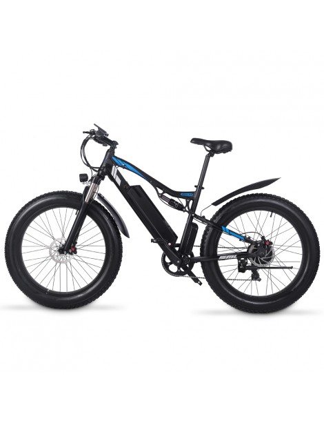 Shengmilo MX03 Bicicletta elettrica 48V 1000W Motore brushless 17Ah Batteria 26 pollici Pneumatici 40km/h – Nero Outlet