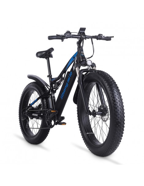 Shengmilo MX03 Bicicletta elettrica 48V 1000W Motore brushless 17Ah Batteria 26 pollici Pneumatici 40km/h – Nero Outlet